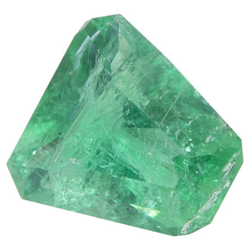 This is a stunning GIA Certified Emerald

 

The GIA report reads as follows:

 

GIA Report Number: 2211057444
Shape: Modified Shield Mixed Cut
Cutting Style:
Cutting Style: Crown:
Cutting Style: Pavilion:
Transparency: Transparent
Color: Green

