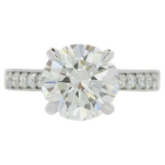 Bague de fiançailles solitaire en diamant de 3.07 carat