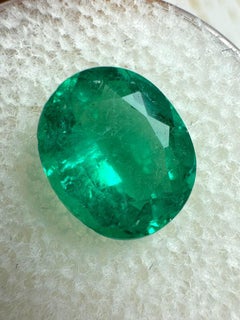 3.07 Carat Muzo Green Colombian Emerald Oval Cut - May Birthstone Gem