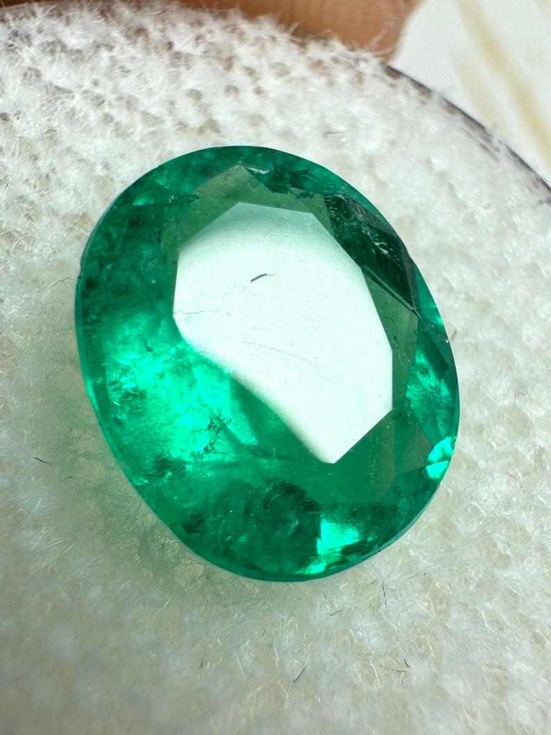 3.07 Quilates Esmeralda Verde Colombiana Muzo Talla Oval - Gema Natal de Mayo Moderno en venta