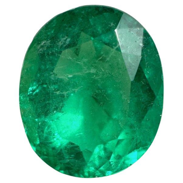 3.07 Quilates Esmeralda Verde Colombiana Muzo Talla Oval - Gema Natal de Mayo