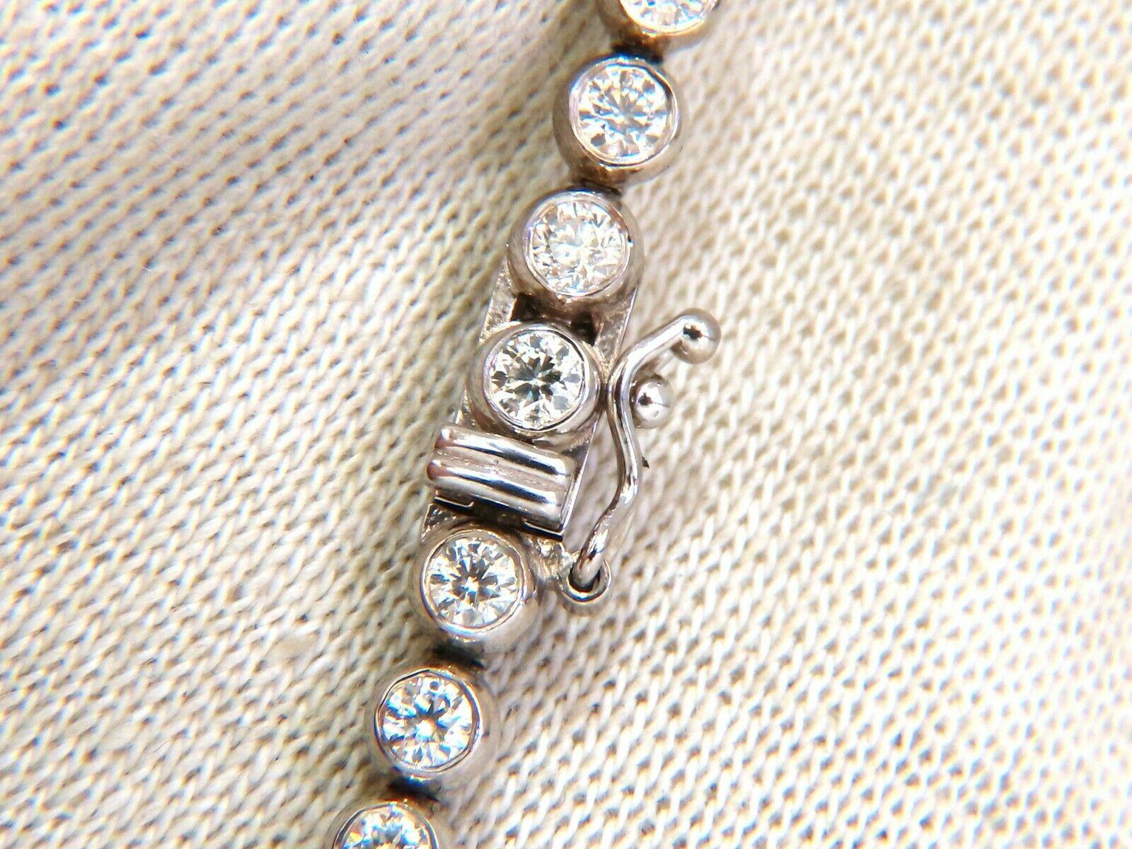 3,07 Karat natürliche runde Diamanten röhrenförmiges Gliederarmband 14kt im Zustand „Neu“ im Angebot in New York, NY