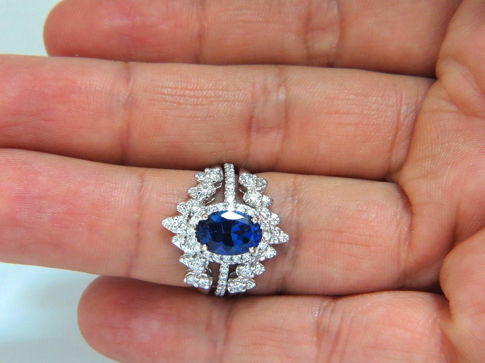 3,07 Karat natürlicher Tansanit Diamantring und Insert Jacke Ring im Zustand „Neu“ im Angebot in New York, NY