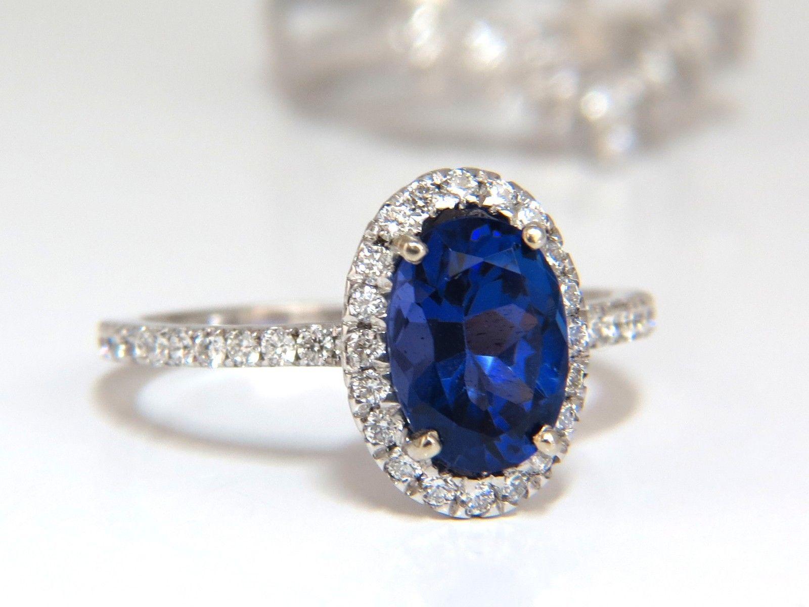 3,07 Karat natürlicher Tansanit Diamantring und Insert Jacke Ring im Angebot 2
