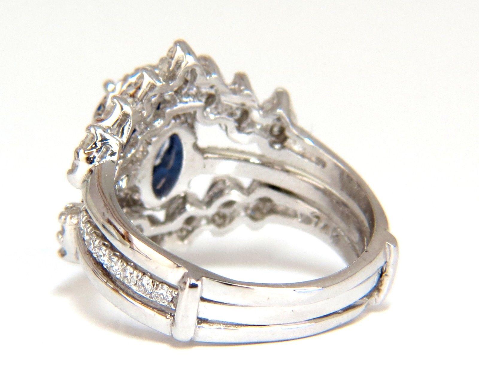 3,07 Karat natürlicher Tansanit Diamantring und Insert Jacke Ring im Angebot 4