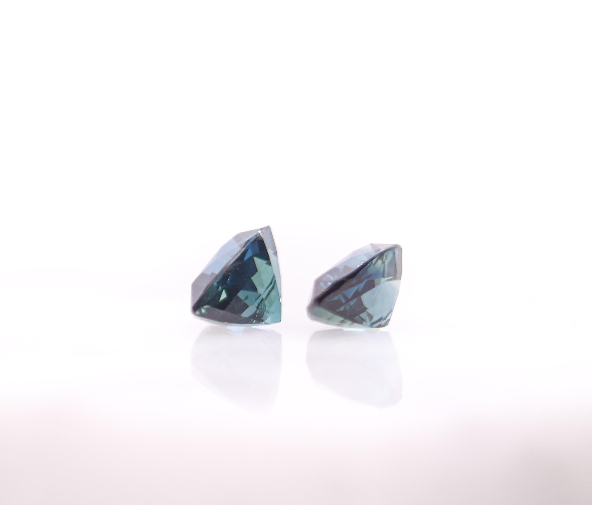 Saphir paon en forme de poire de 3,07 carats, pierre précieuse non sertie, 8 x 6 mm en vente 4