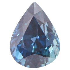 3,07 quilates zafiro pavo real gema suelta forma de pera 8x6mm
