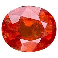 3,07 quilates Piedra Granate Rojo Espesartita Talla Ovalada Gema Natural Nigeriana
