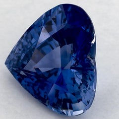 3.07 Ct Blue Sapphire Heart Loose Gemstone