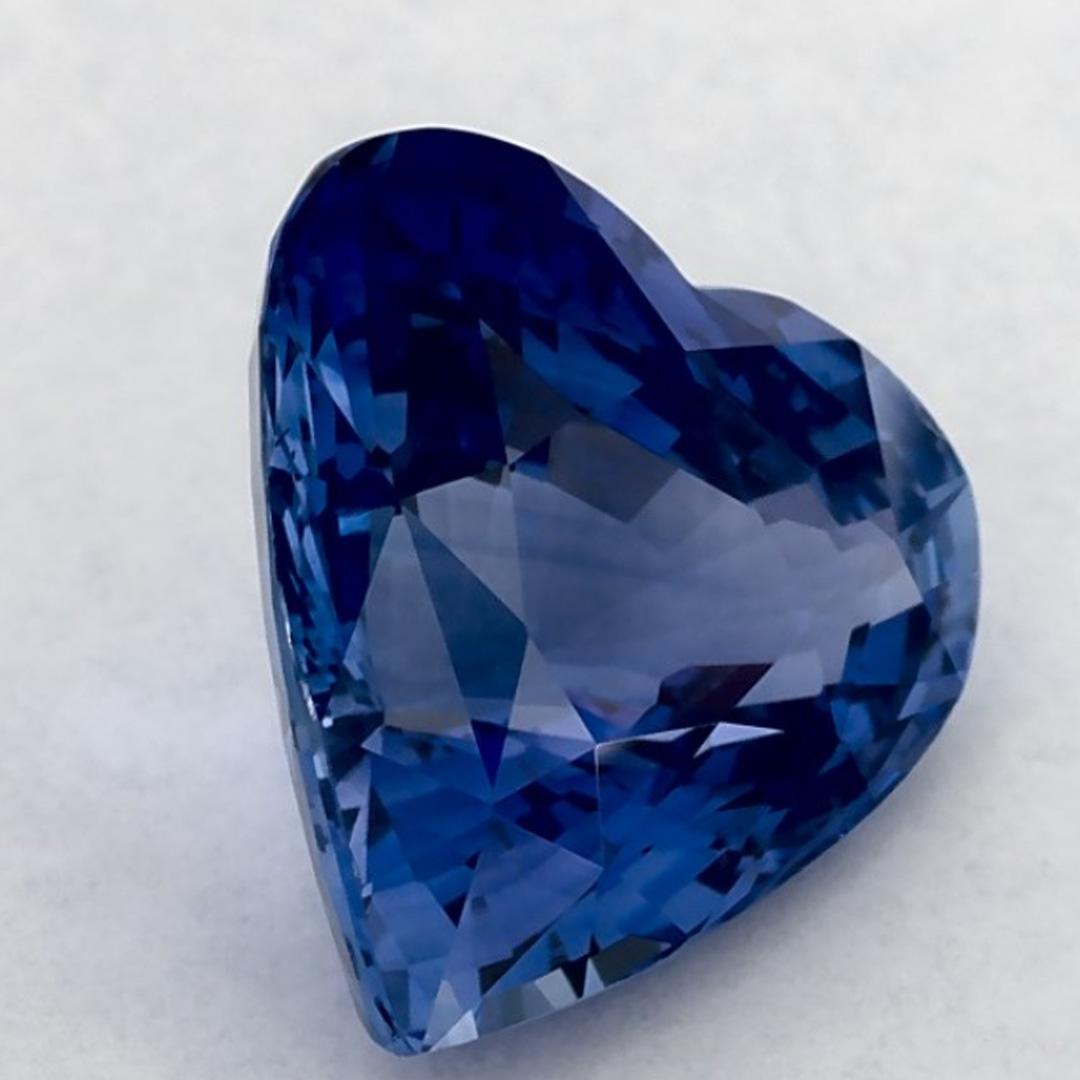 3.07 Karat Blauer Saphir Herz Loser Edelstein (Herzschliff) im Angebot