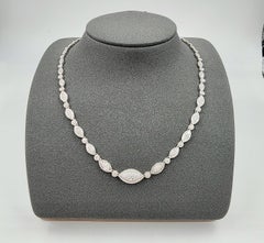 Collier en or blanc 3.07 ct Marquise Diamond Pave