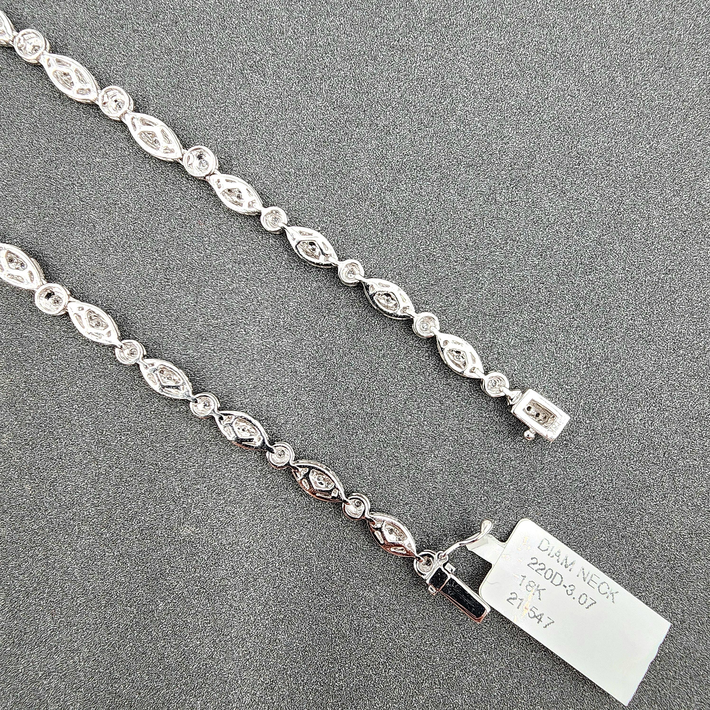 Collana con diamanti da 3,07 carati in vendita 1