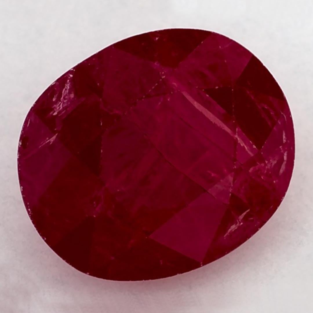 Oval Cut 3.07 Ct Ruby Oval Loose Gemstone For Sale