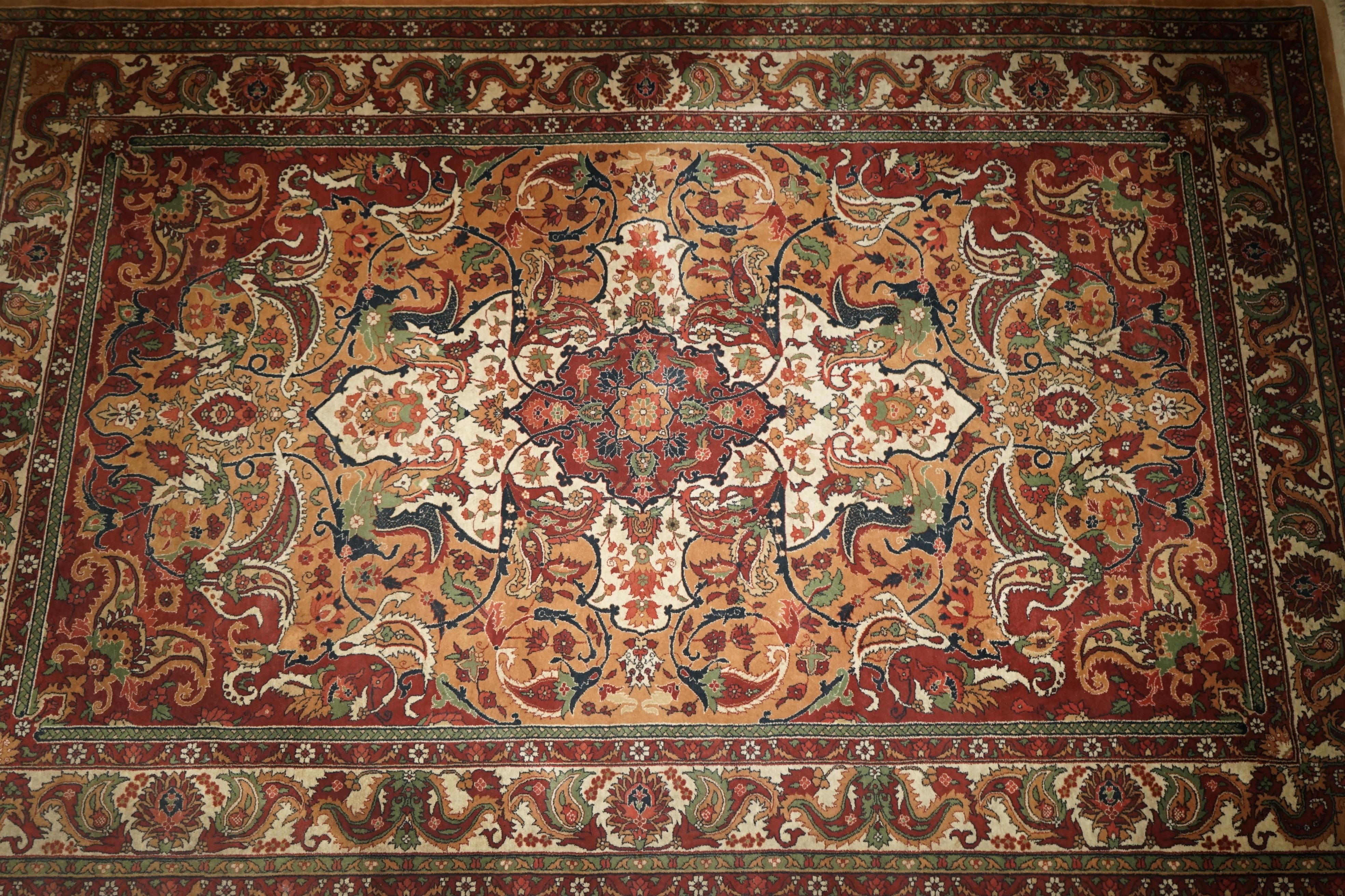 307CM X 181CM LIBERTY'S ViNTAGE SILK ROAD 100% WOOL PILE HAND MADE CHINESE RUG For Sale 1