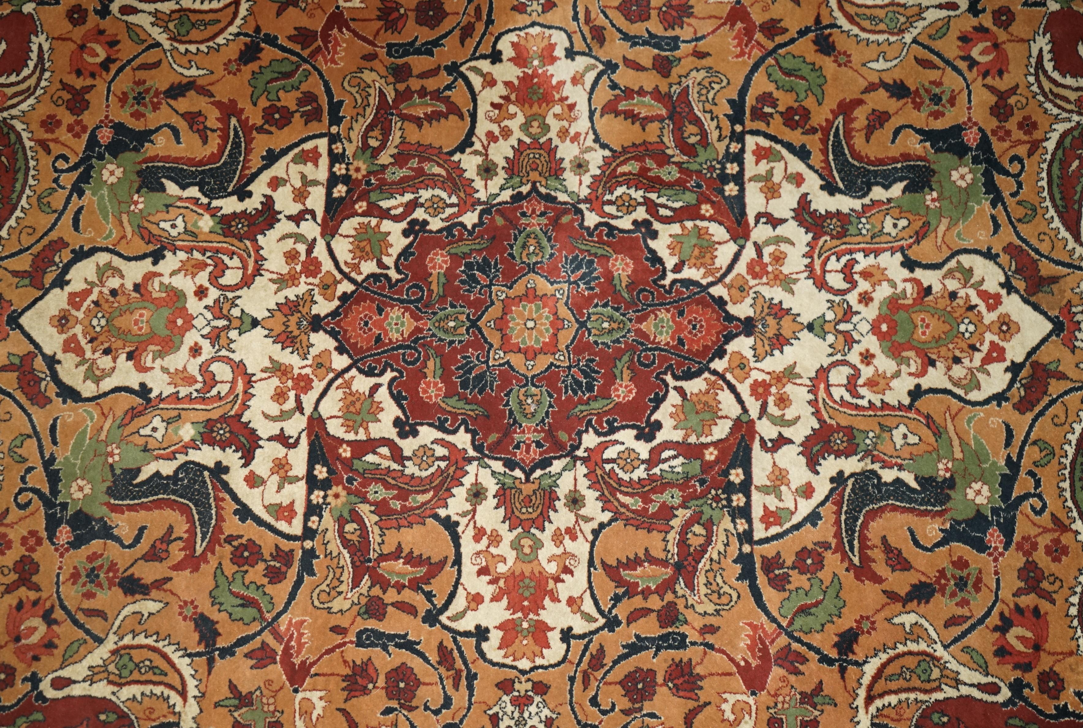 307CM X 181CM LIBERTY'S ViNTAGE SILK ROAD 100% WOOL PILE HAND MADE CHINESE RUG For Sale 2