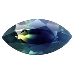 3,07ct Australischer zweifarbiger Saphir GIA-zertifiziert unbehandelter Edelstein 12x6,2mm