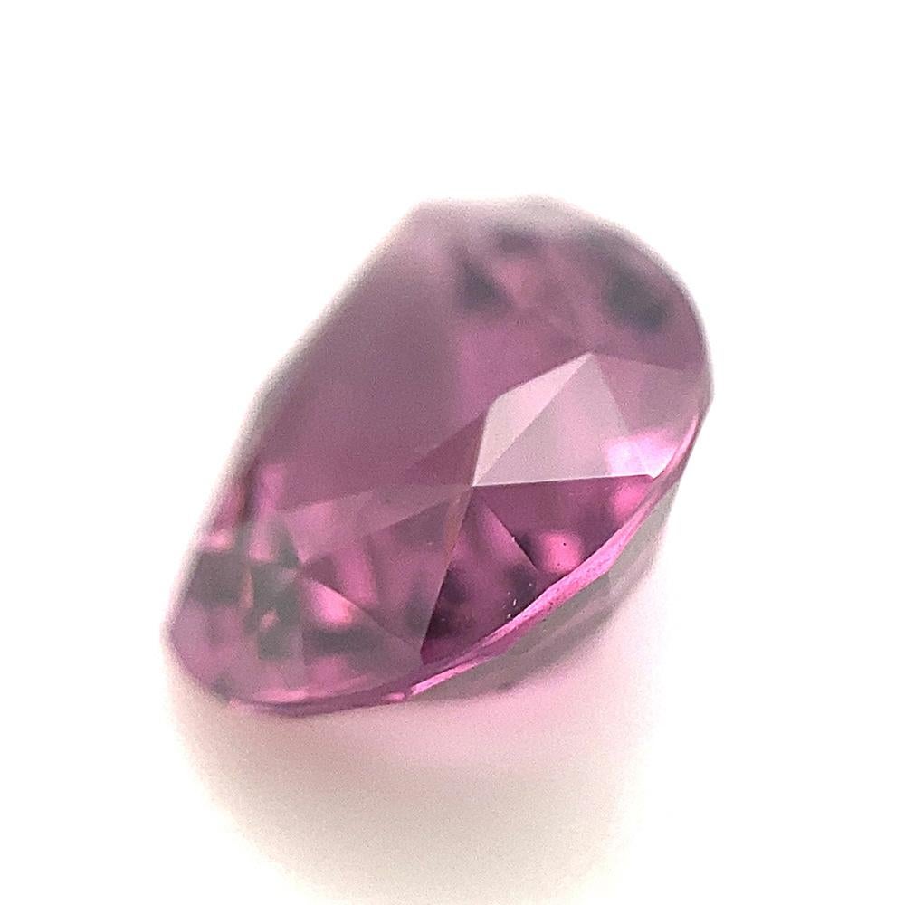 Taglio brillante Spinello rosa-violaceo a pera di 3,07ct dallo Sri Lanka non riscaldato in vendita