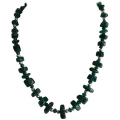 308 Carat Emerald Tumble Beads Necklace