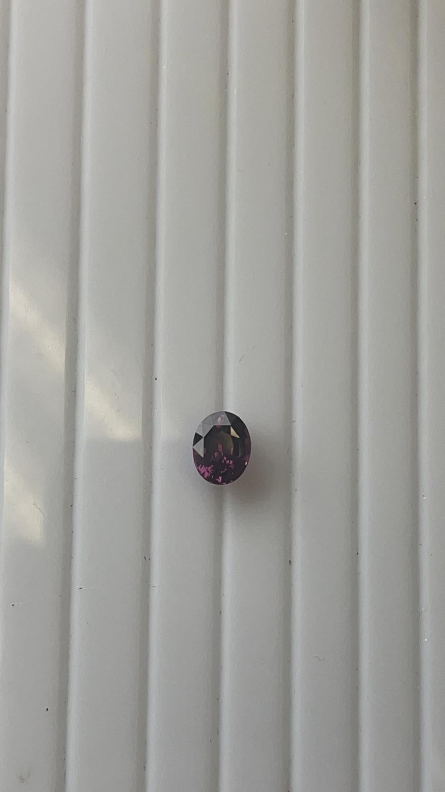 GIA Certified Oval Purplish Pink Sapphire weighing 3.08 carats
Measuring (9.55x7.58x5.22) mm
No indications of heating
