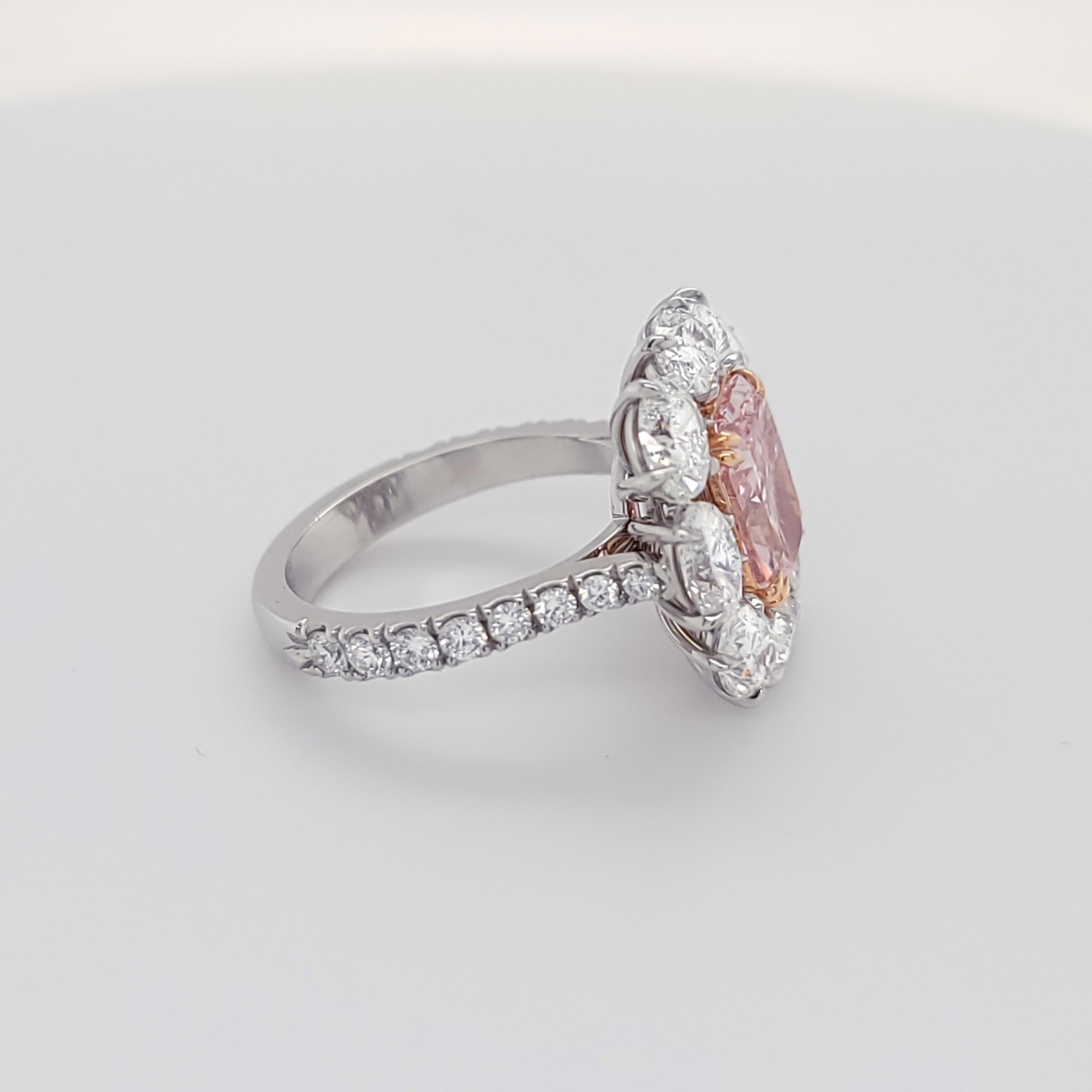 fancy pink diamond ring