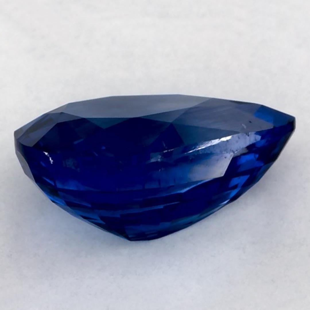 3.08 Ct Blue Sapphire Pear Loose Gemstone (pierre précieuse en vrac) Neuf - En vente à Fort Lee, NJ