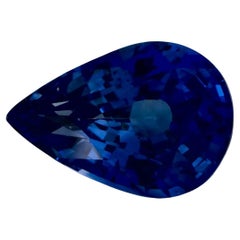3.08 Ct Blue Sapphire Pear Loose Gemstone