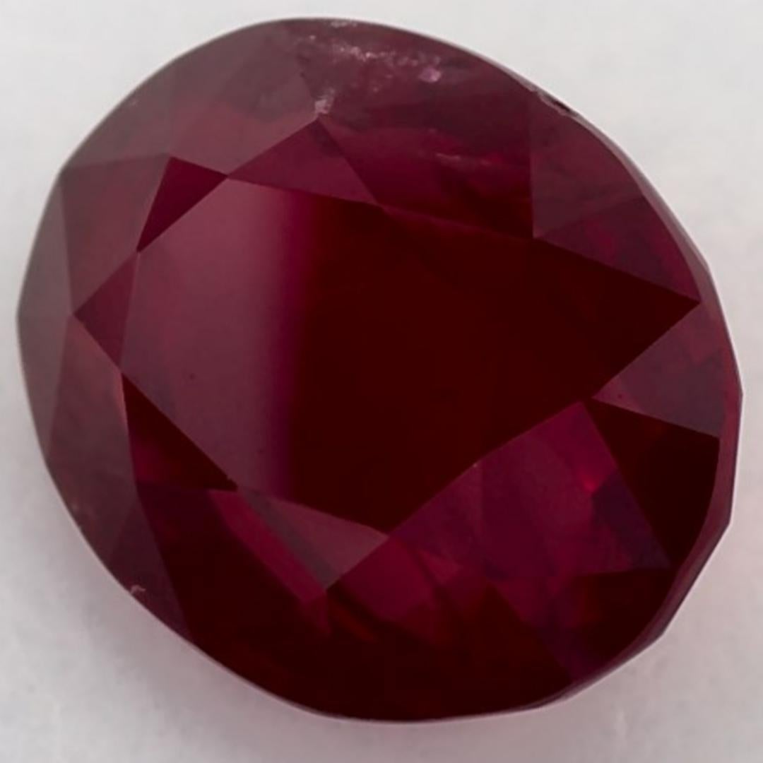 Taille ovale 3.08 Cts Ruby Oval Loose Gemstone (pierre précieuse en vrac) en vente