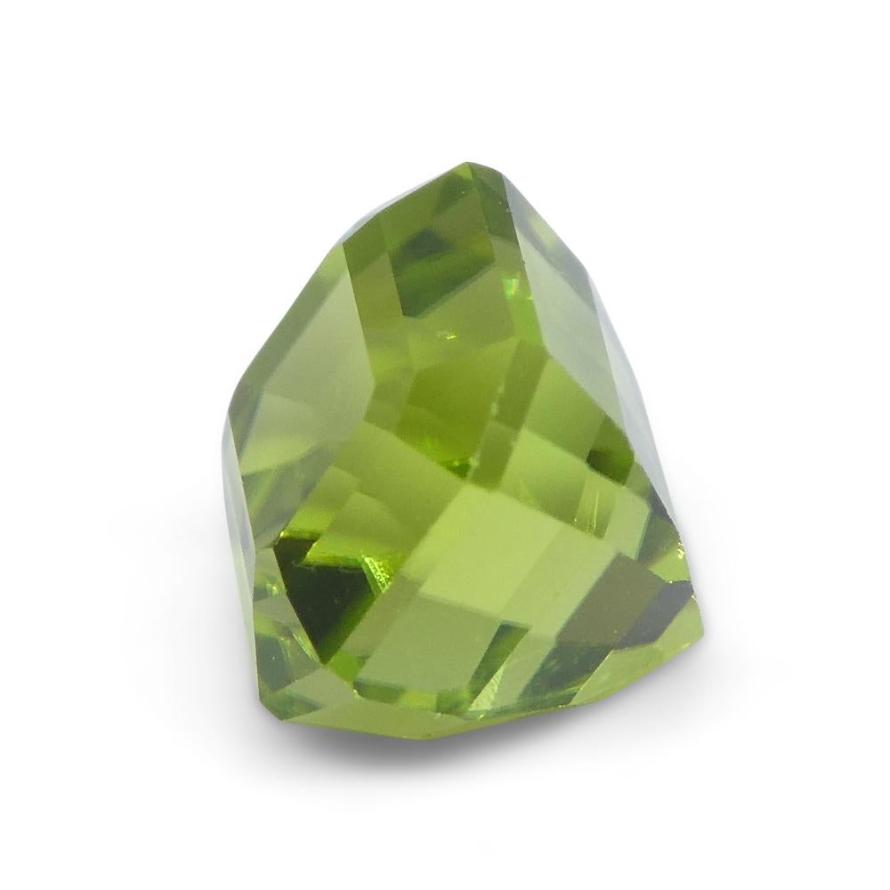 3.08ct Emerald Cut Yellowish Green Peridot from Sapat Gali, Pakistan For Sale 6