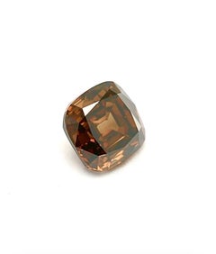 3.08ct Fancy Dark Orangy Brown Vs2 Cushion Mixed Cut (old mine) – GIA Certified
