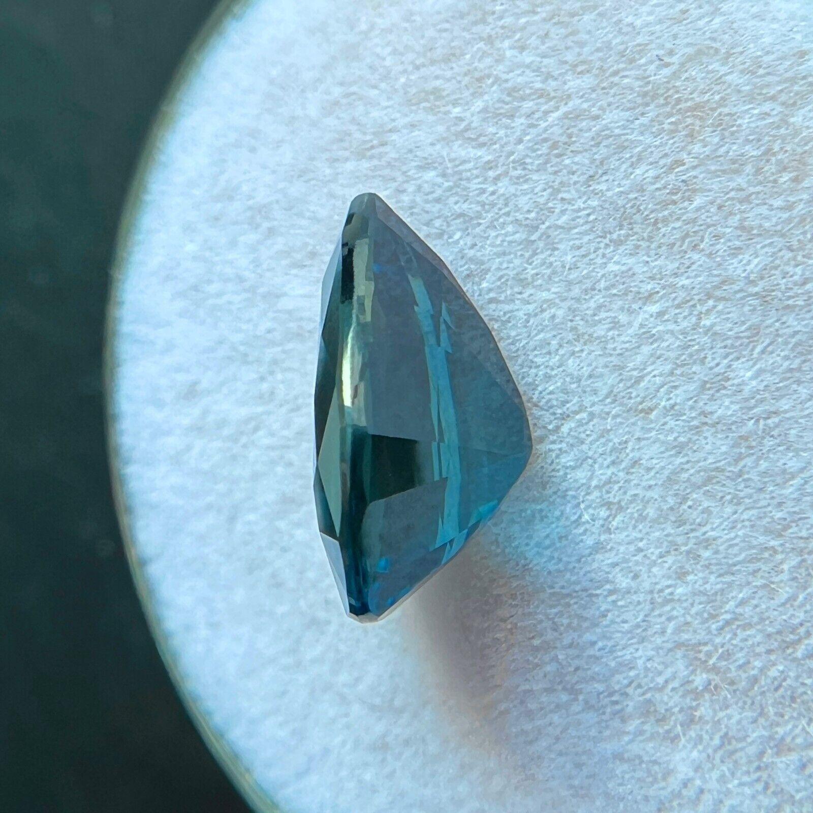 3.08Ct Natural Deep Blue Green Teal Sapphire Pear Teardrop Cut 10.8X7.5Mm Gem In New Condition For Sale In Birmingham, GB