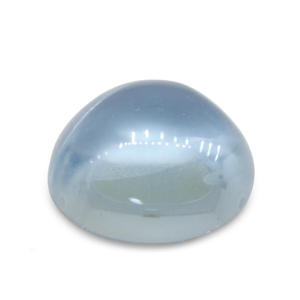 3.08ct Oval Cabochon Blue Aquamarine from Brazil For Sale 6