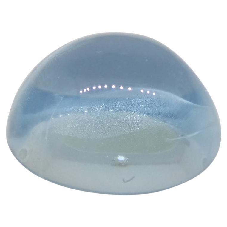 3.08ct Oval Cabochon Blue Aquamarine from Brazil For Sale