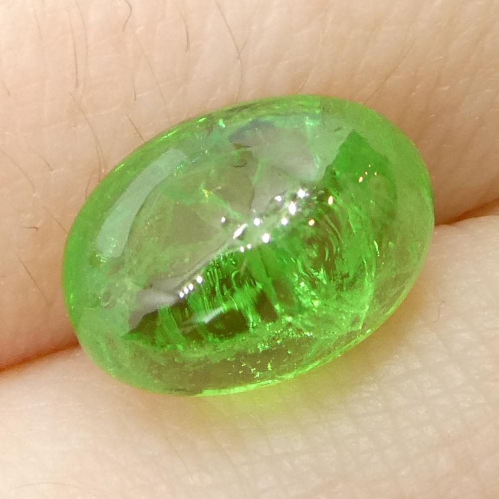 3.08ct Cabochon ovale de grenat tsavorite vert du Kenya, non chauffé en vente 6