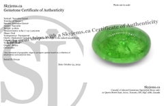 3.08ct Oval Cabochon Green Tsavorite Garnet from Kenya, Unheated