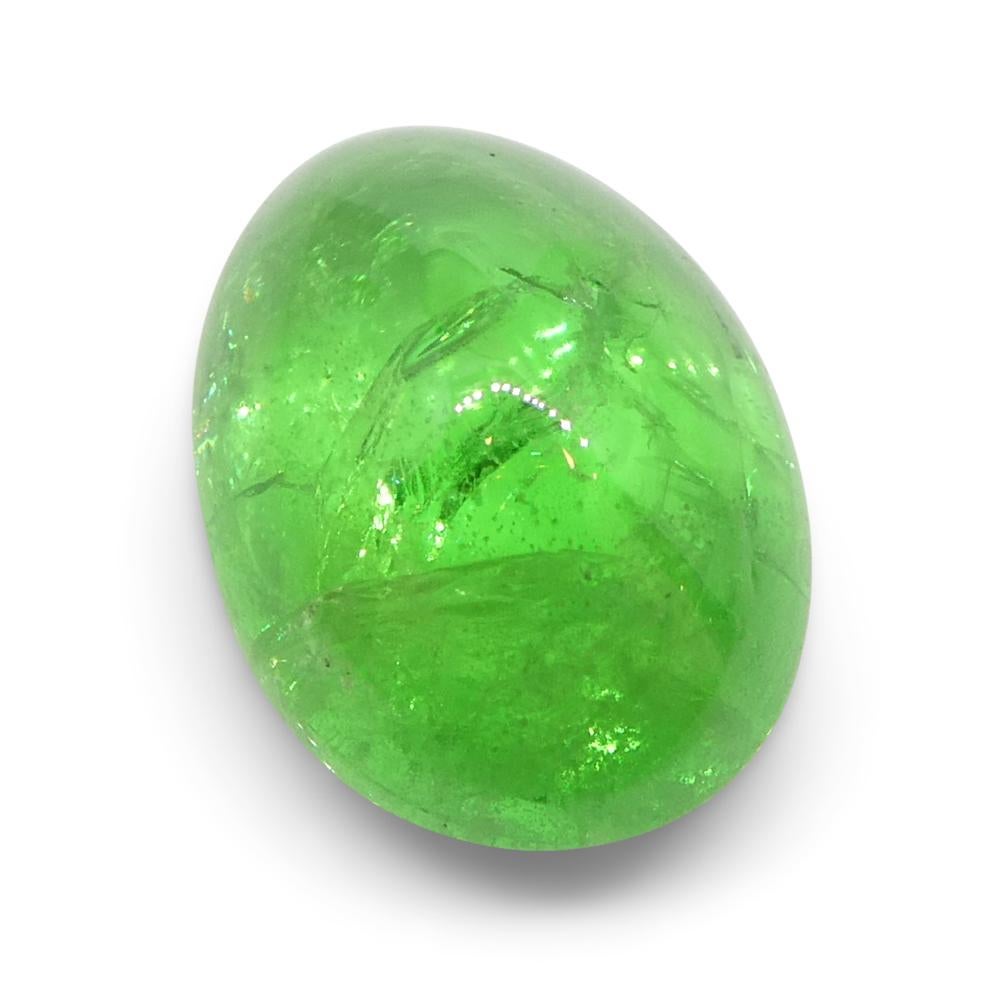 3.08ct Cabochon ovale de grenat tsavorite vert du Kenya, non chauffé en vente 2