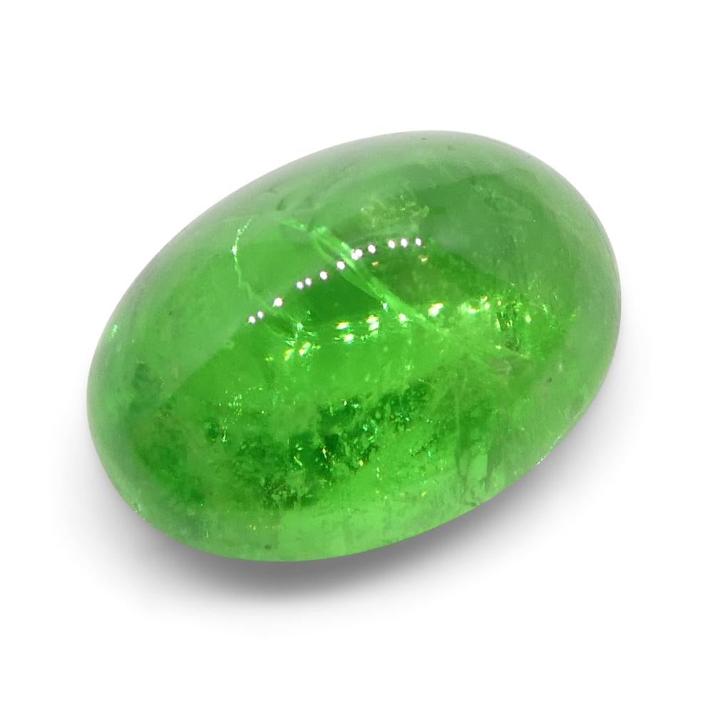3.08ct Cabochon ovale de grenat tsavorite vert du Kenya, non chauffé en vente 3