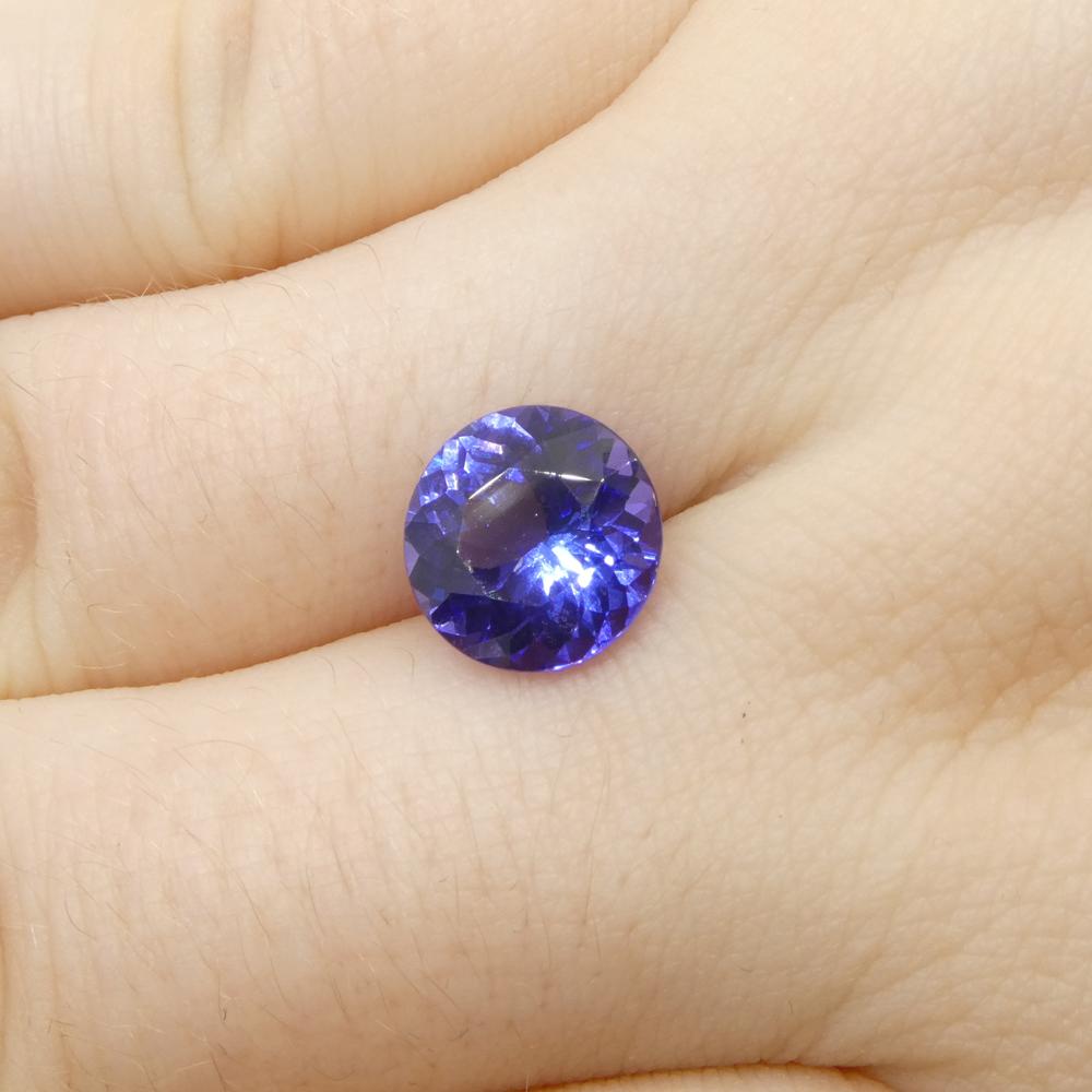 3.08ct Round Violet Blue Tanzanite from Tanzania For Sale 6