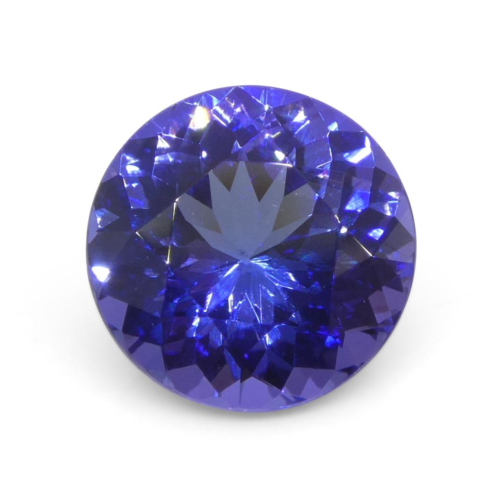 3.08ct Round Violet Blue Tanzanite from Tanzania In New Condition For Sale In Toronto, Ontario