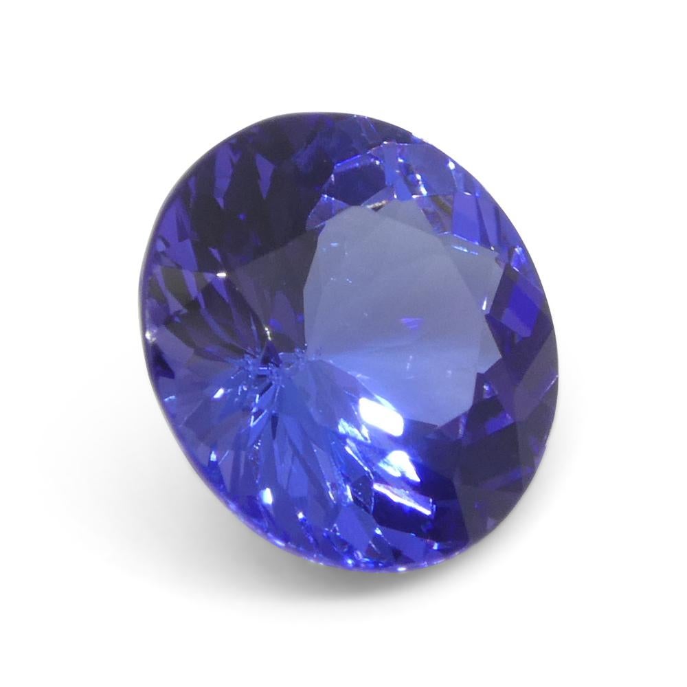 3.08ct Round Violet Blue Tanzanite from Tanzania For Sale 2