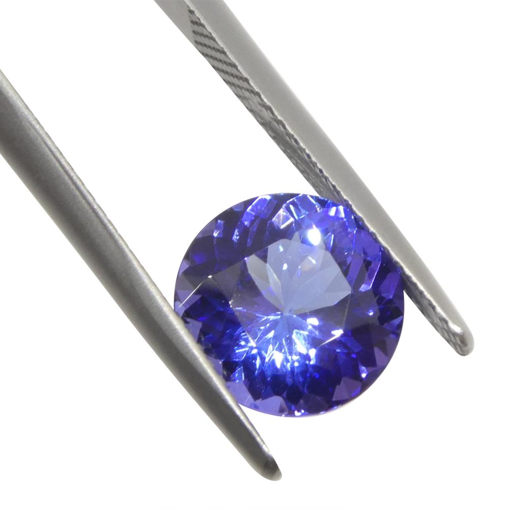 3.08ct Round Violet Blue Tanzanite from Tanzania For Sale 4