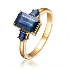 2.66ct GIA-Certified Natural Unheated Sapphire Engagement Ring 14K Gold