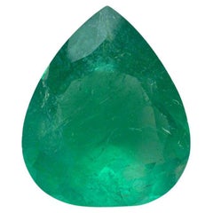 3.09 Quilates 12x10 Chunky Esmeralda Verde Colombiana - Pear Cut Teardrop May Birthsto