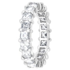 Auction - 3.09 Carat Asscher Cut Eternity Band Wedding Ring
