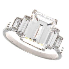 3.09 Carat GIA Diamond Platinum Engagement Ring