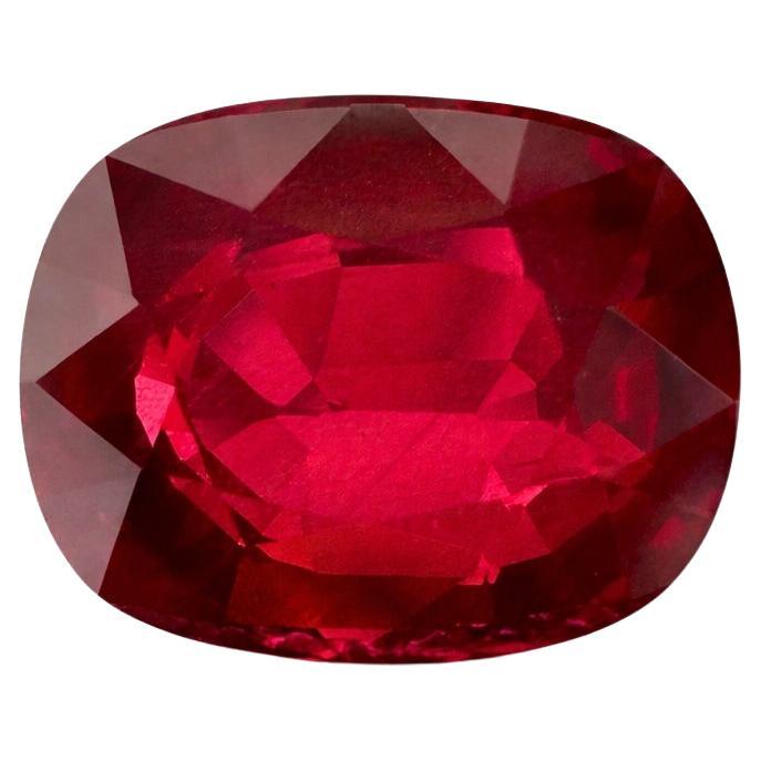 3,09 Karat Mosambik-Rubin - Kissenschliff
