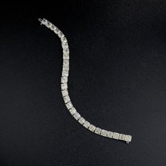 30.9 Carat Radiant Cut Diamond Bracelet in Platinum