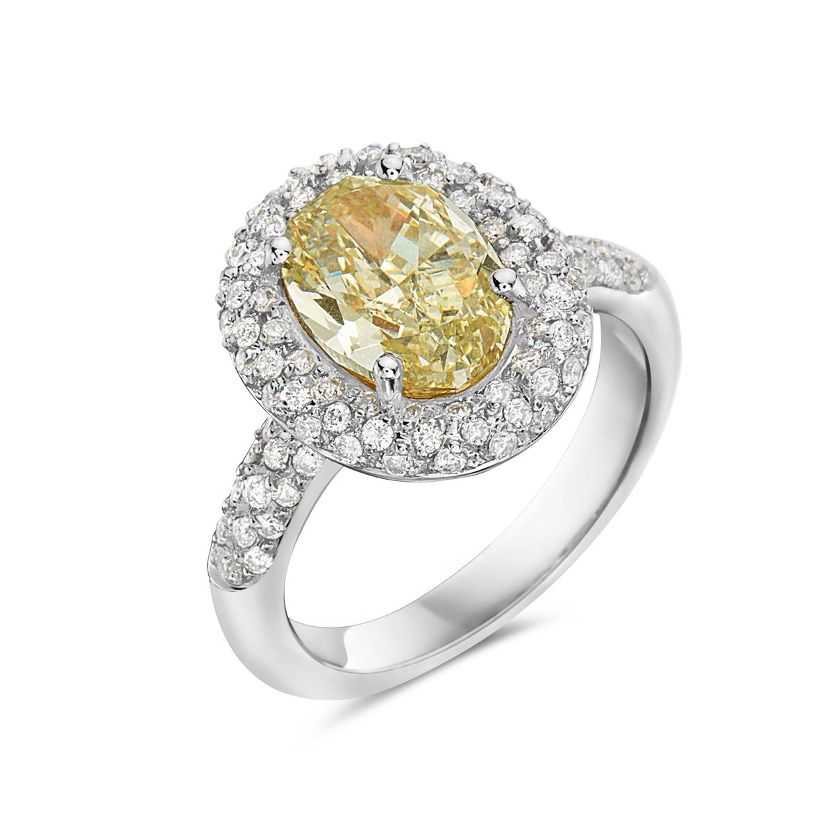 white gold halo engagement ring