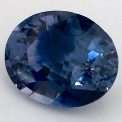 3.09 Karat Blauer Saphir Oval Loser Edelstein