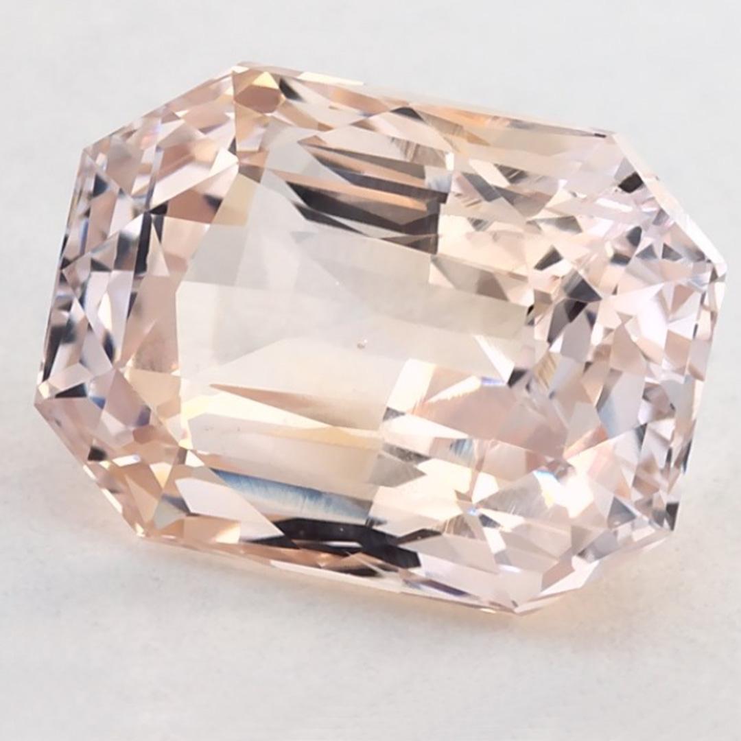 Ottagono 3.09 Ct Pink Sapphire Octagon Cut Loose Gemstone in vendita