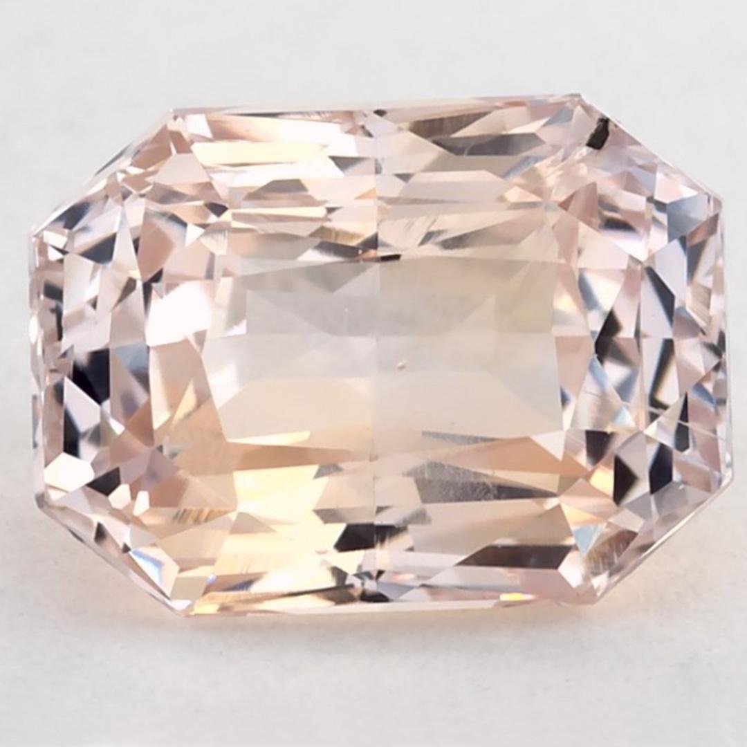 3.09 Ct Pink Sapphire Octagon Cut Loose Gemstone